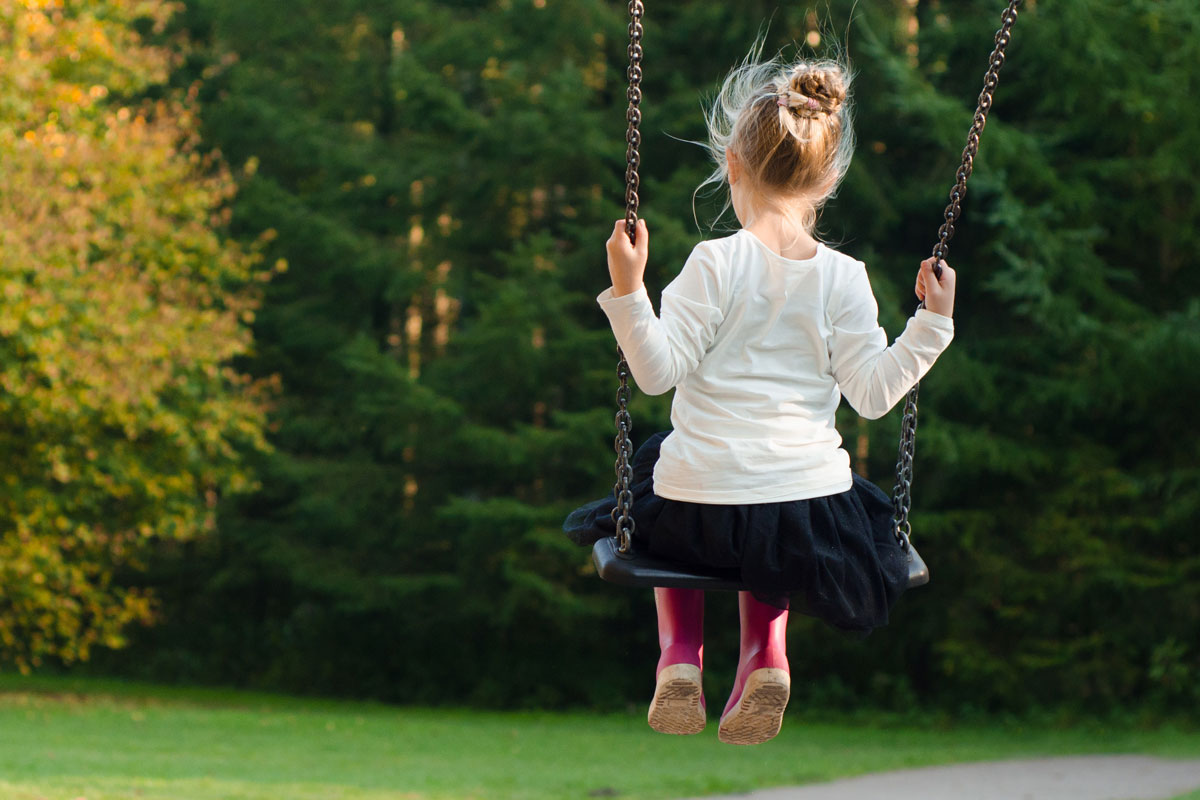 Girl on swing